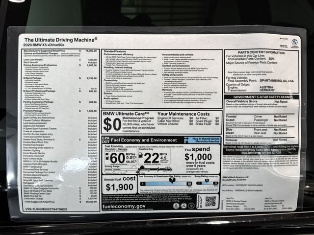 New 2026 Dravit Grey Metallic BMW xDrive50e image 26