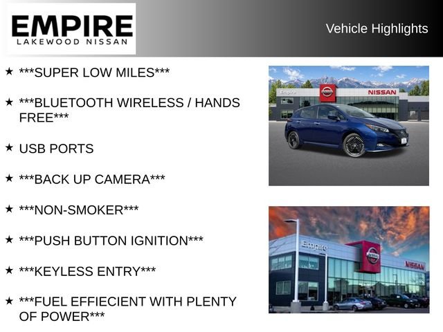 Used 2025 Nissan Leaf SV PLUS with VIN 1N4CZ1CV5SC559194 for sale in Lakewood, CO