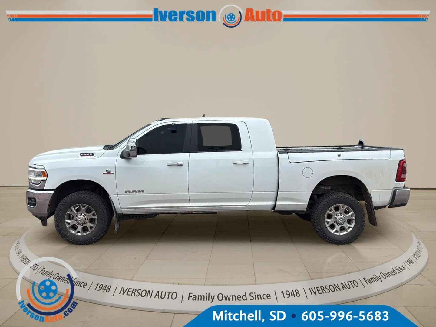 Used 2024 Bright White Clearcoat Ram Laramie image 1