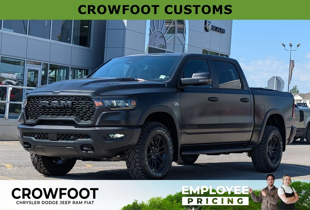 New 2026 Black RAM Rebel - - 5.7L HEMI V8 - Satin Black Wrap - Window Tint - Running Boards, Hard Tonneau Cover - 4x4 image 1