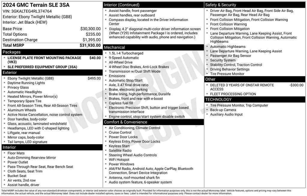Used 2024 Black GMC SLE image 6