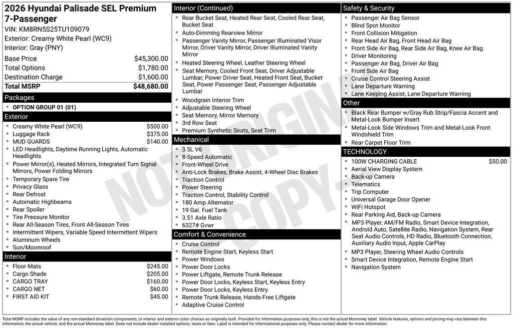 New 2026 White Hyundai SEL Premium FWD image 5