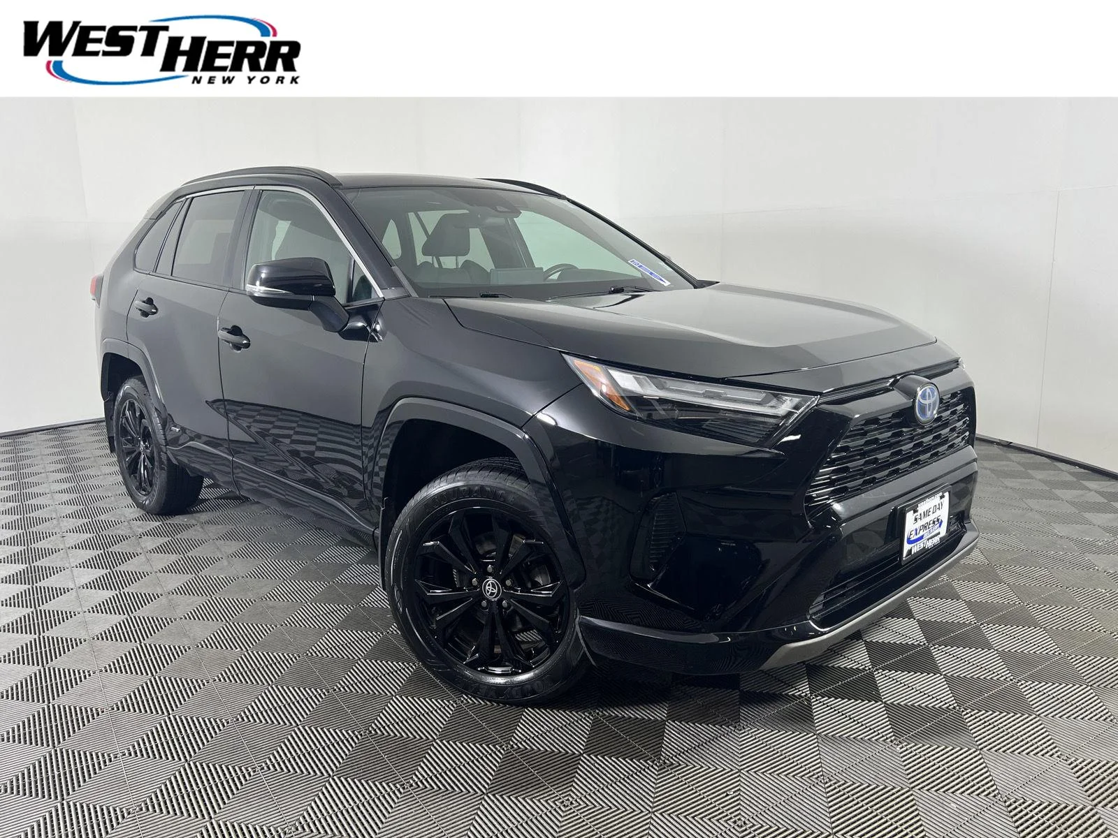 Used 2022 Midnight Black Metallic Toyota Hybrid SE image 1