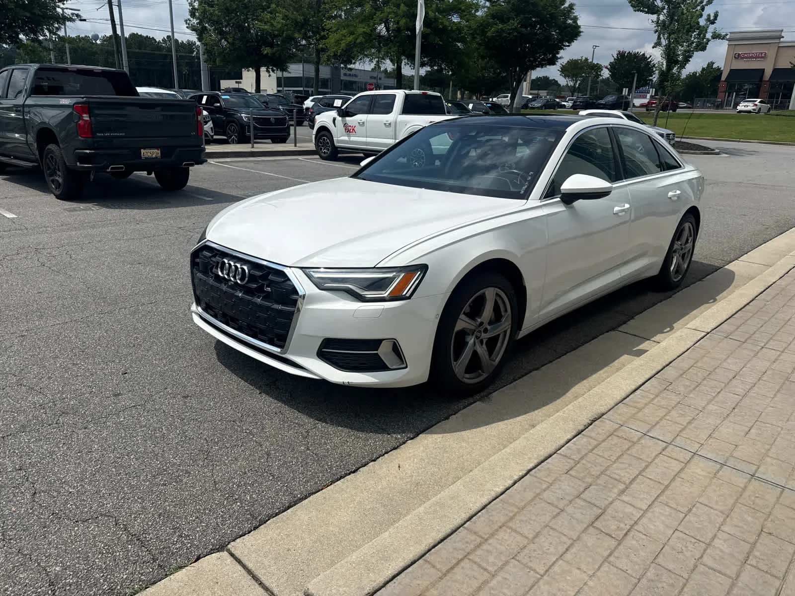 Used 2024 Glacier White Metallic Audi Premium Plus image 4