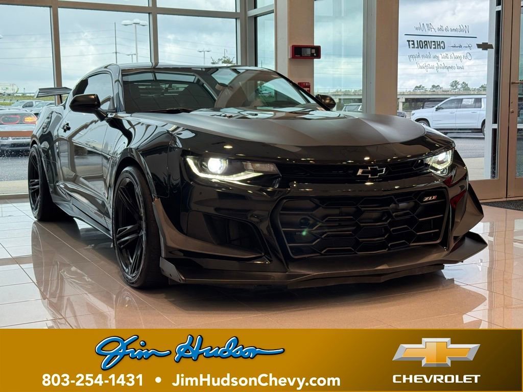 Black 2021 Chevrolet Camaro ZL1 Coupe RWD Coupe Rear-Wheel Drive