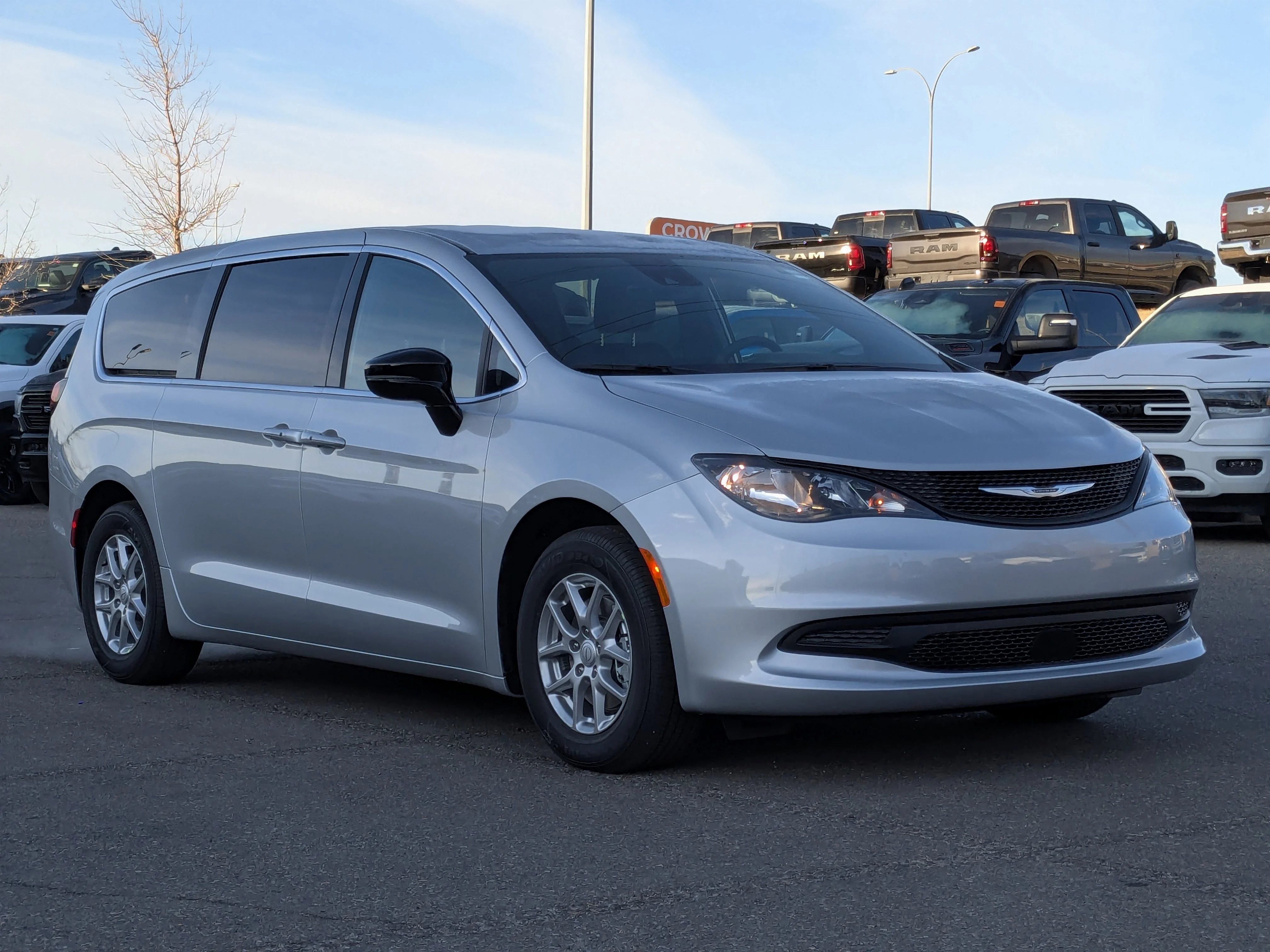 New 2026 Silver Chrysler SXT - - Stow n Go Seats - Power Sliding Doors - 10.1 Touchscreen - Heated Seats & More image 2