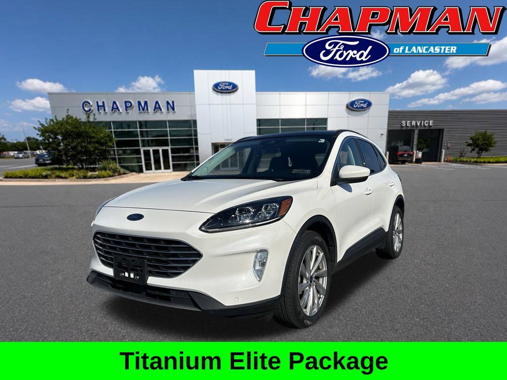 Used 2022 White Metallic Ford Titanium image 1