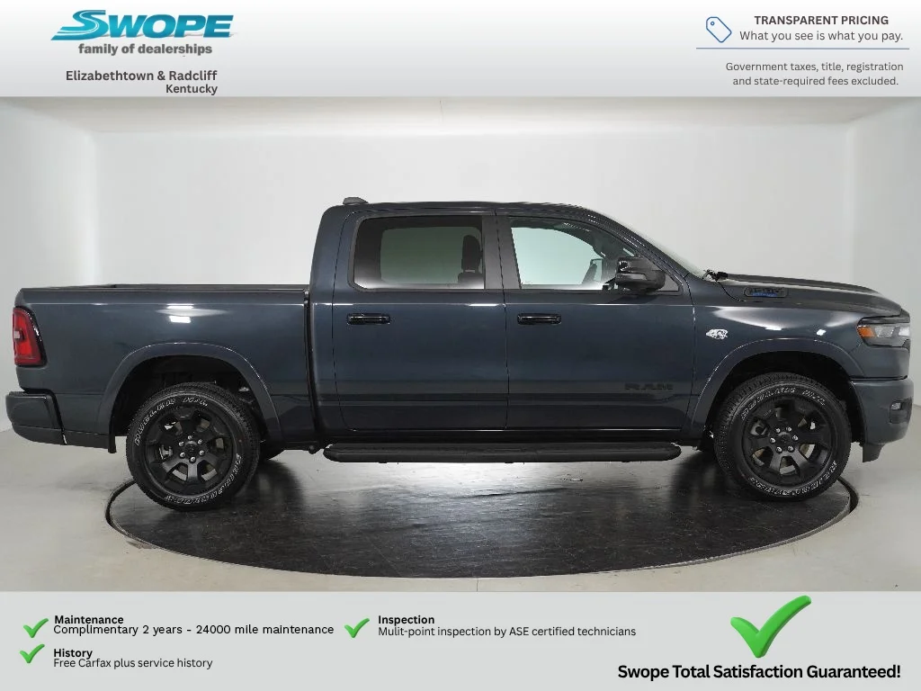 New 2026 Forged Blue Metallic Exterior Paint RAM Big Horn image 2
