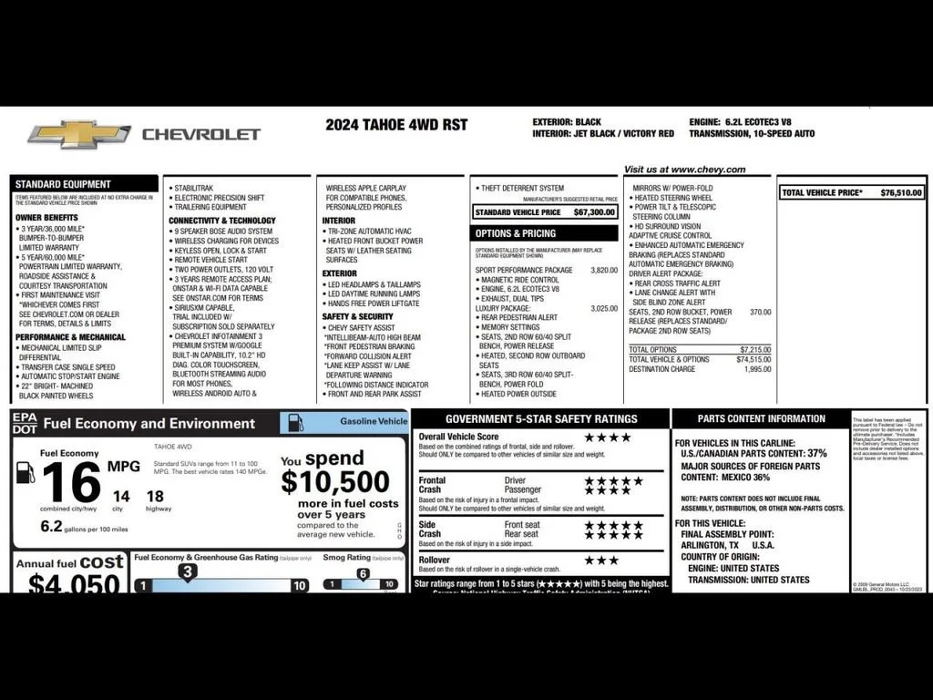 Used 2024 Black Chevrolet RST image 3