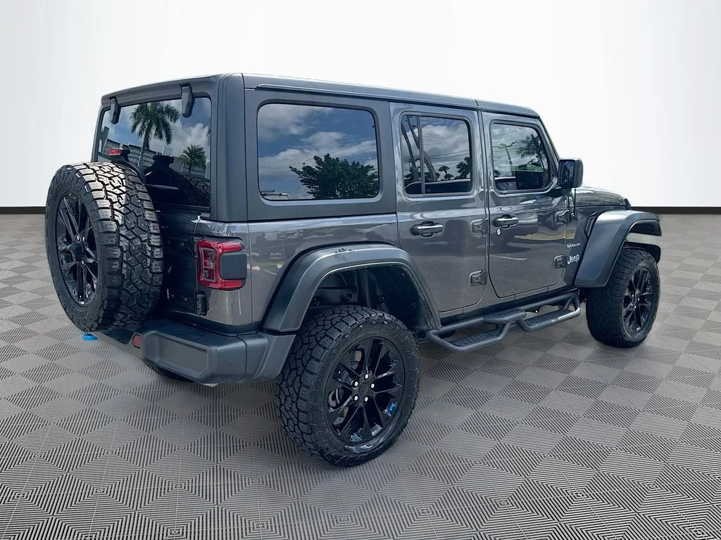 Used 2022 Gray Jeep Unlimited Sahara 4xe image 6