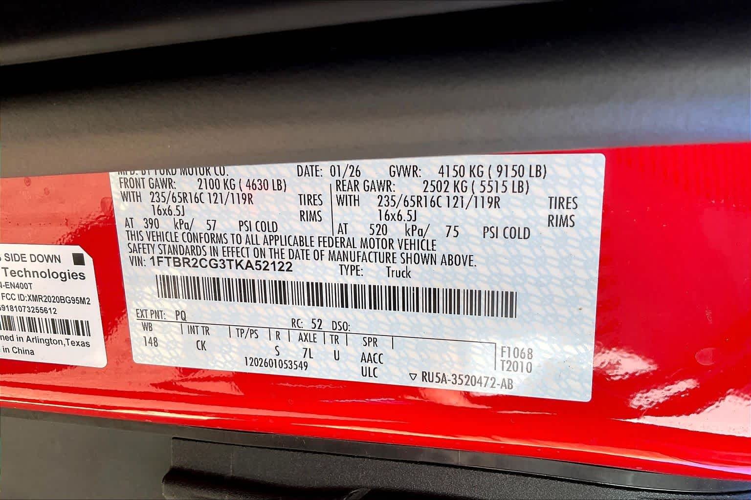 New 2026 Race Red Ford Cargo Van image 21