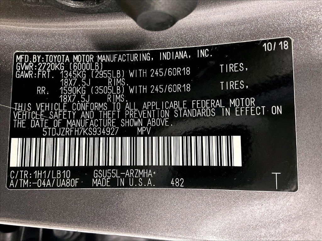 Used 2019 Gray Toyota XLE image 37