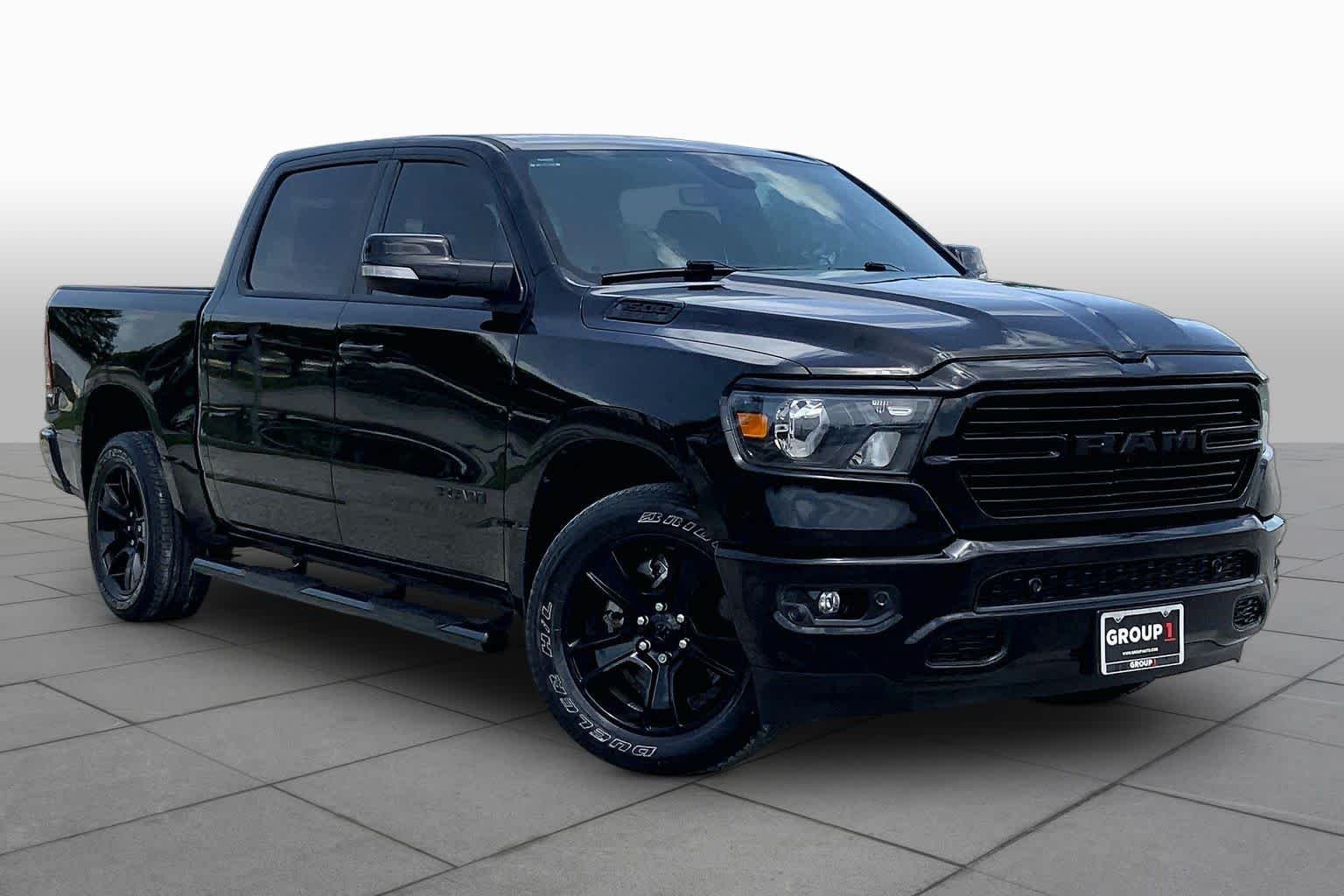 Used 2020 Diamond Black Crystal Pearlcoat Ram Lone Star image 3