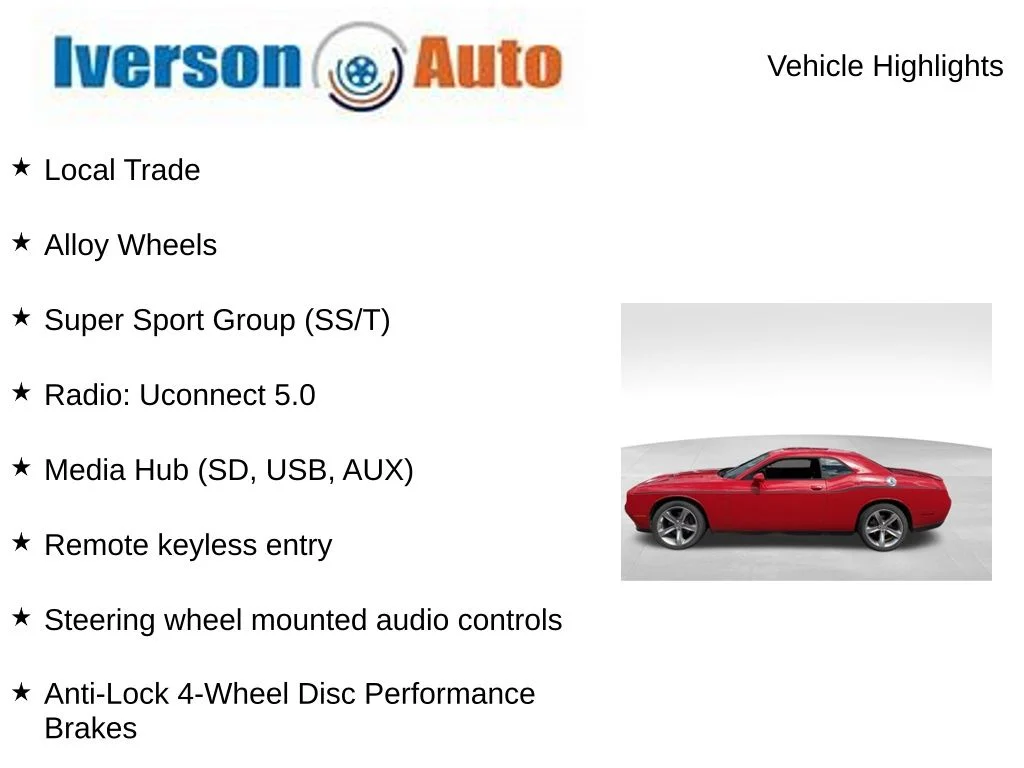Used 2015 Dodge Challenger SXT with VIN 2C3CDZAG8FH789296 for sale in Huron, SD
