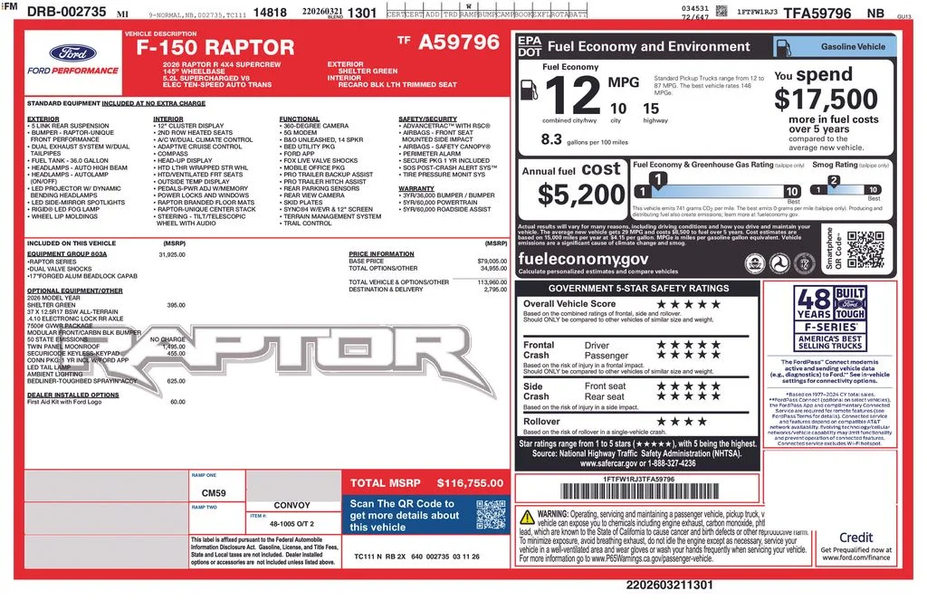 New 2026 Green Ford Raptor image 2