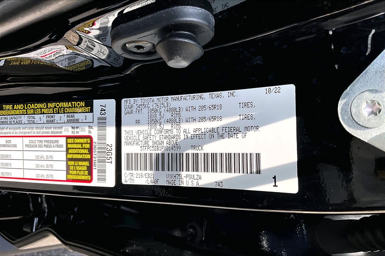 Used 2023 Midnight Black Metallic Toyota TRD Pro Hybrid image 34