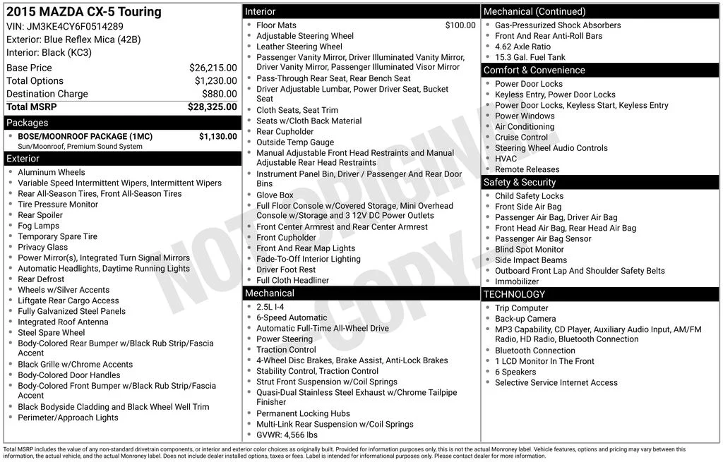 Used 2015 Blue Mazda Touring image 20