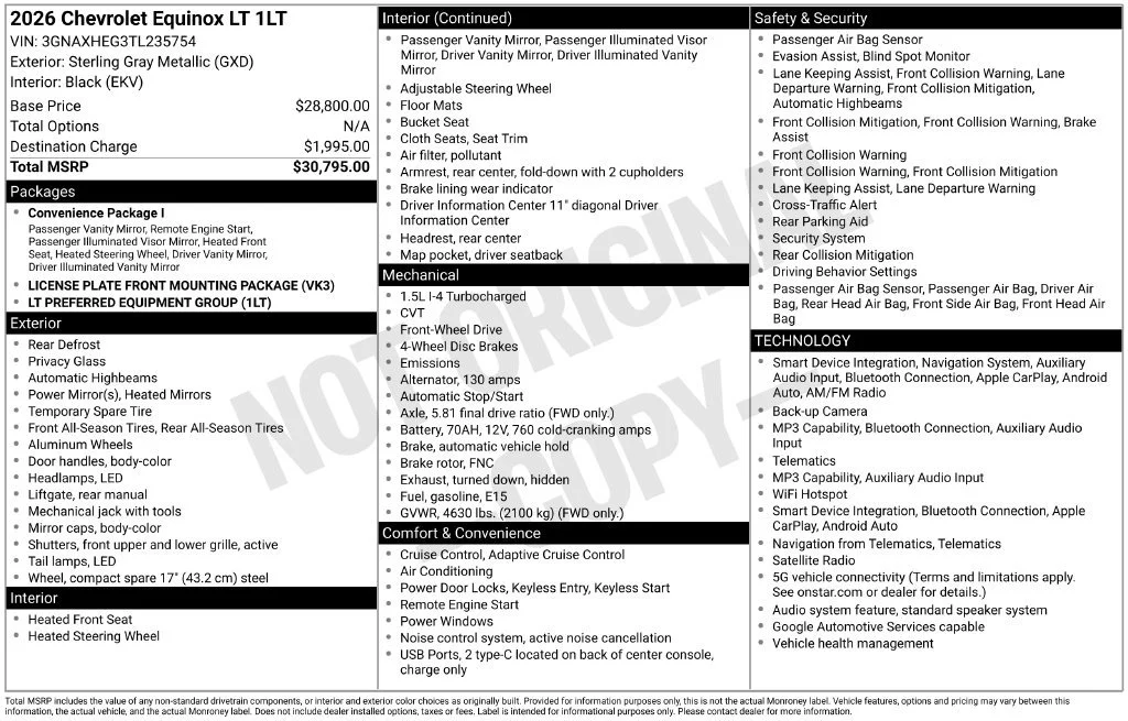 Used 2026 Sterling Gray Metallic Chevrolet LT image 5