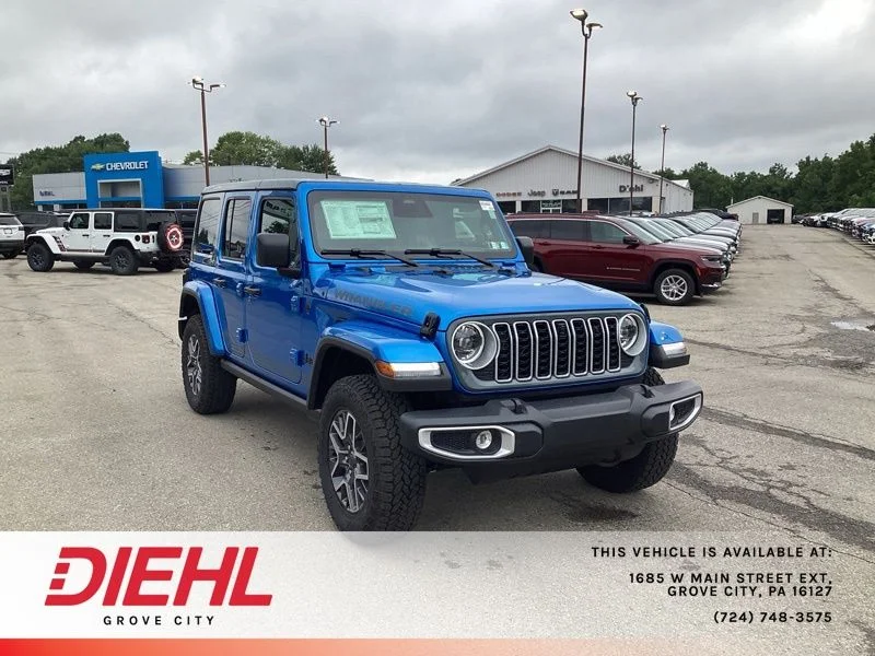 New 2026 Hydro Blue Pearl-Coat Exterior Paint Jeep Sahara image 1
