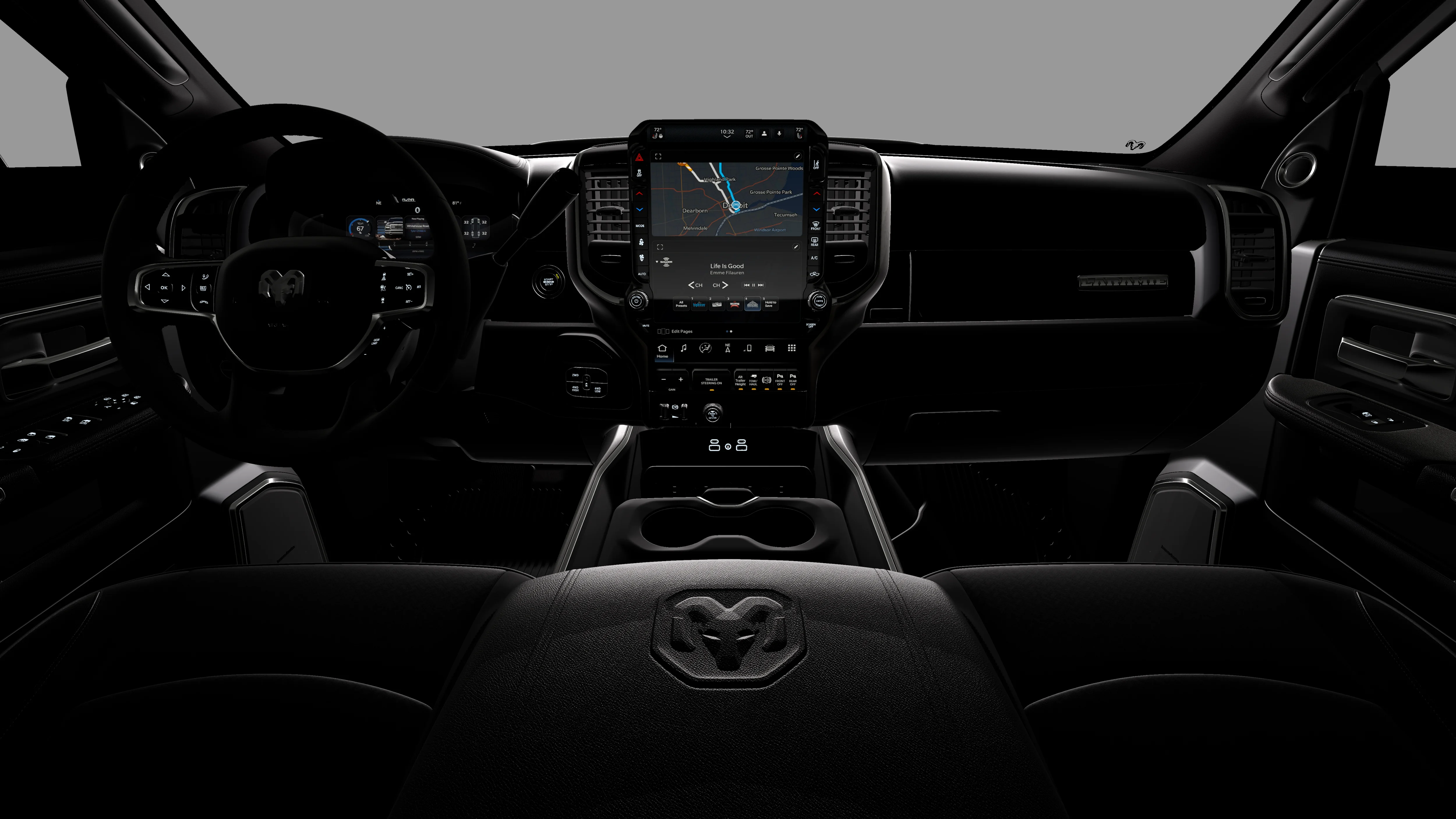 New 2026 Diamond Black Crystal Pearl-Coat Exterior Paint RAM LARAMIE image 18