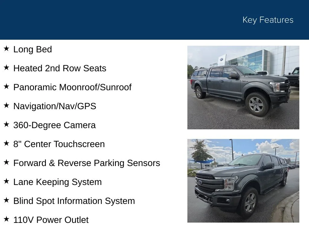 Used 2018 Magnetic Metallic Ford Lariat image 4