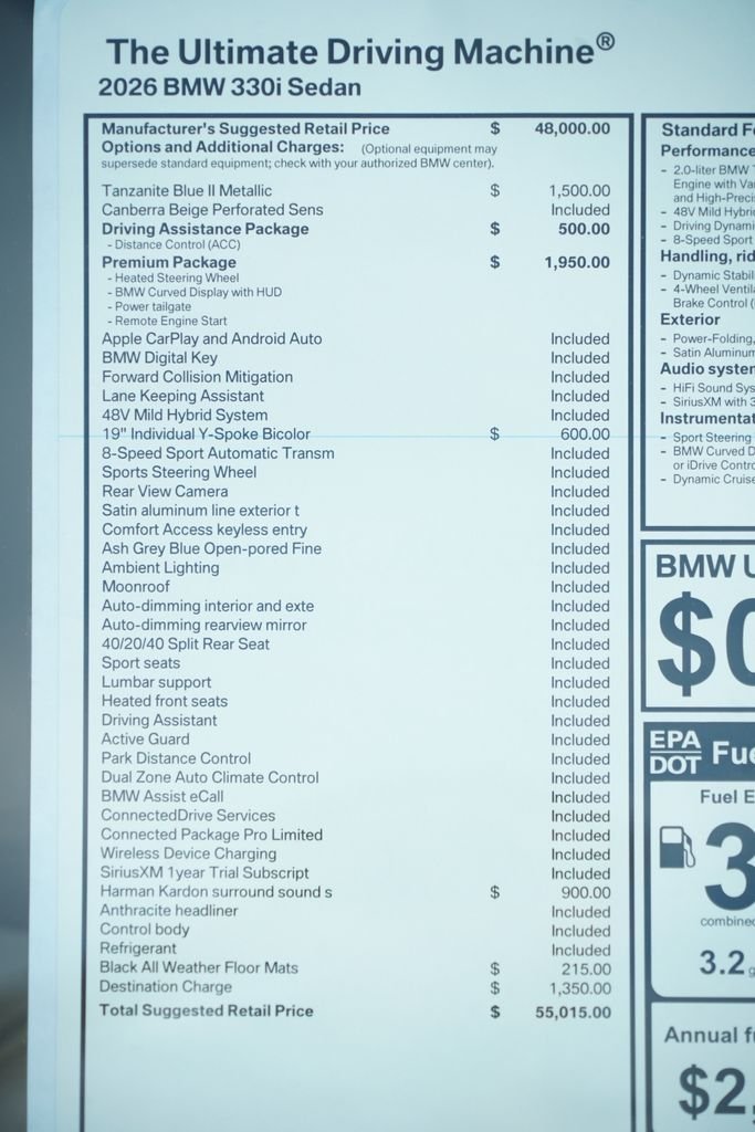 New 2026 Tanzanite Blue II Metallic BMW 330i image 8