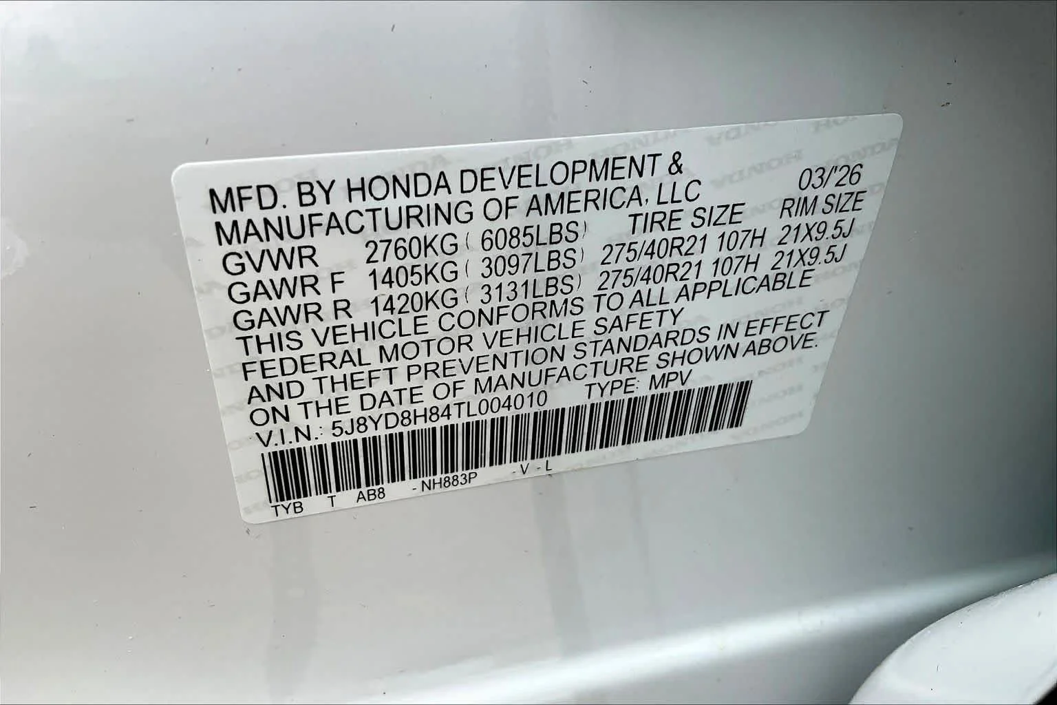 New 2026 Platinum White Pearl Acura Type S w/Advance Package image 19