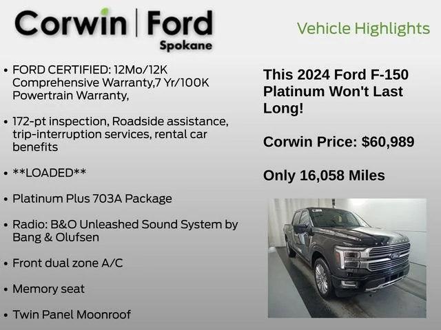 Used 2024 Black Ford Platinum image 6
