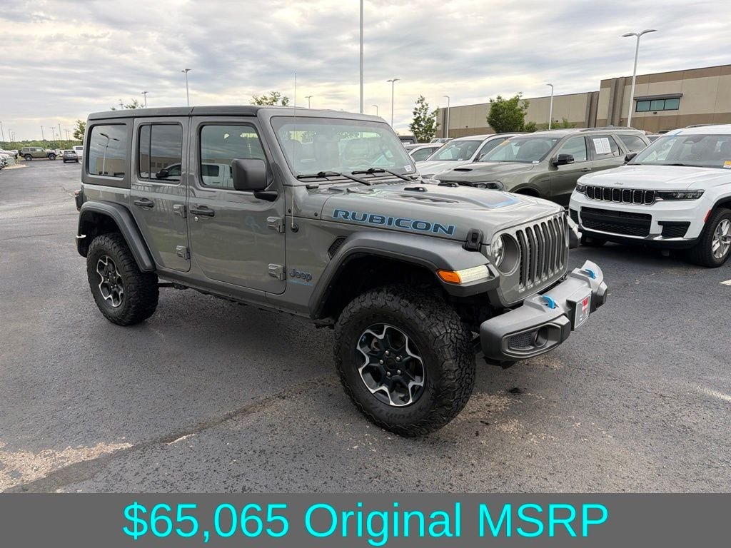 Used 2023 Gray Jeep Rubicon 4xe image 1