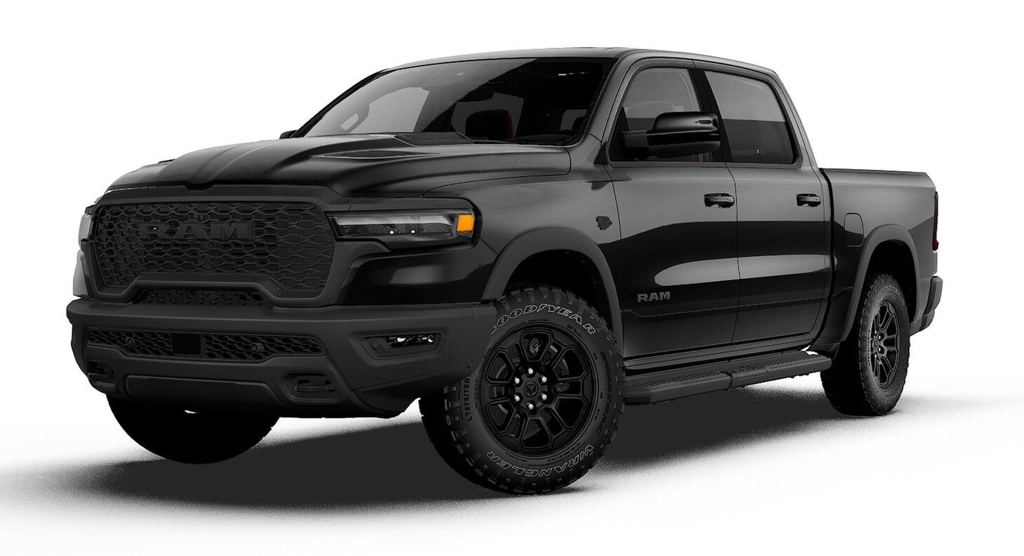 New 2027 Diamond Black Crystal Pearl-Coat Exterior Paint RAM REBEL image 27