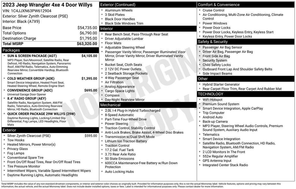 Used 2023 Silver Jeep Willys 4xe image 2