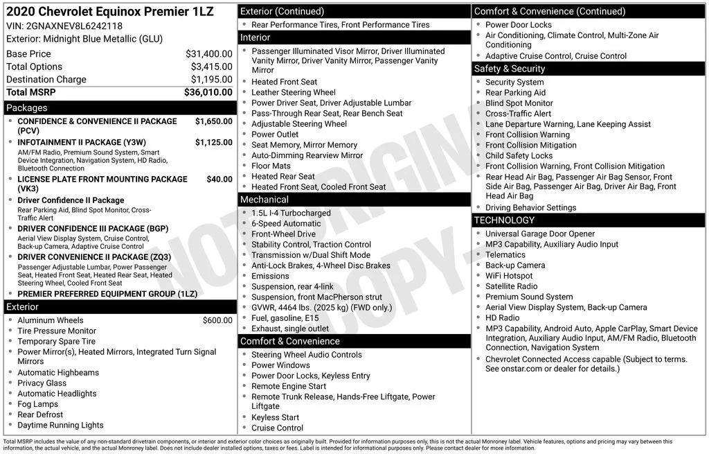 Used 2020 Blue Chevrolet Premier image 43