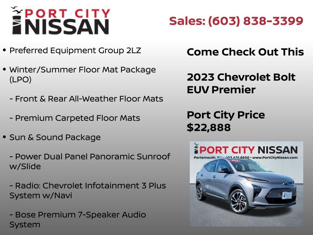 Used 2023 Gray Ghost Metallic Chevrolet Premier EV w/HEATED/VENTILATED SEATS, BOSE & PANO ROOF image 6