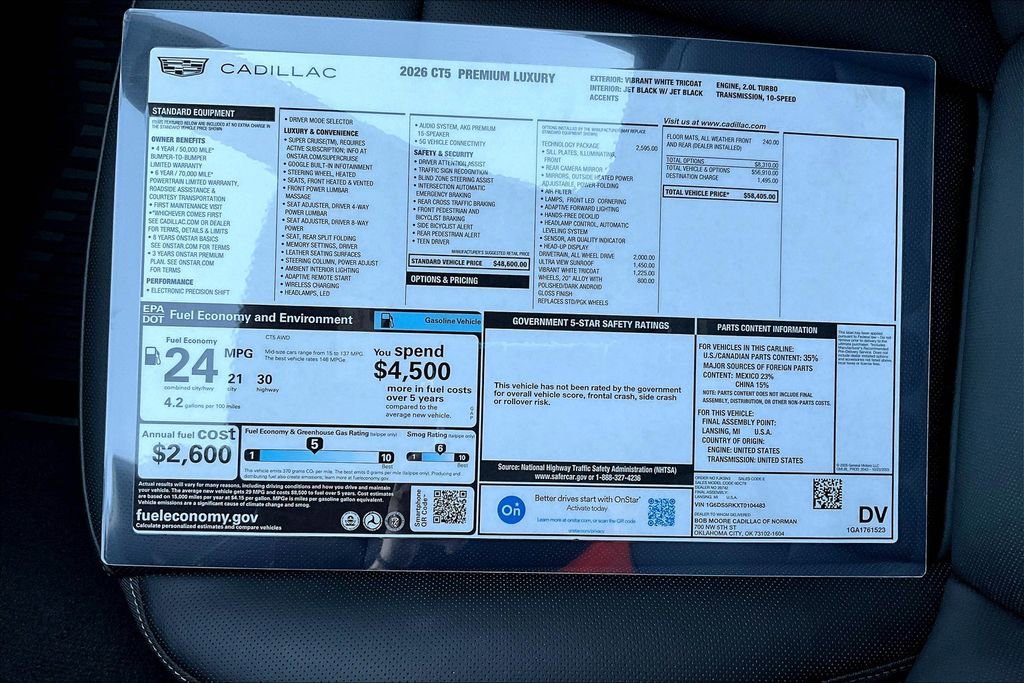 2026 Cadillac CT5 Premium Luxury - Photo 14
