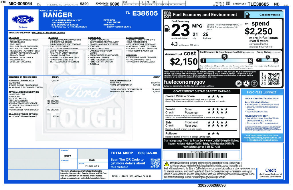 New 2026 Avalanche Ford XLT image 2