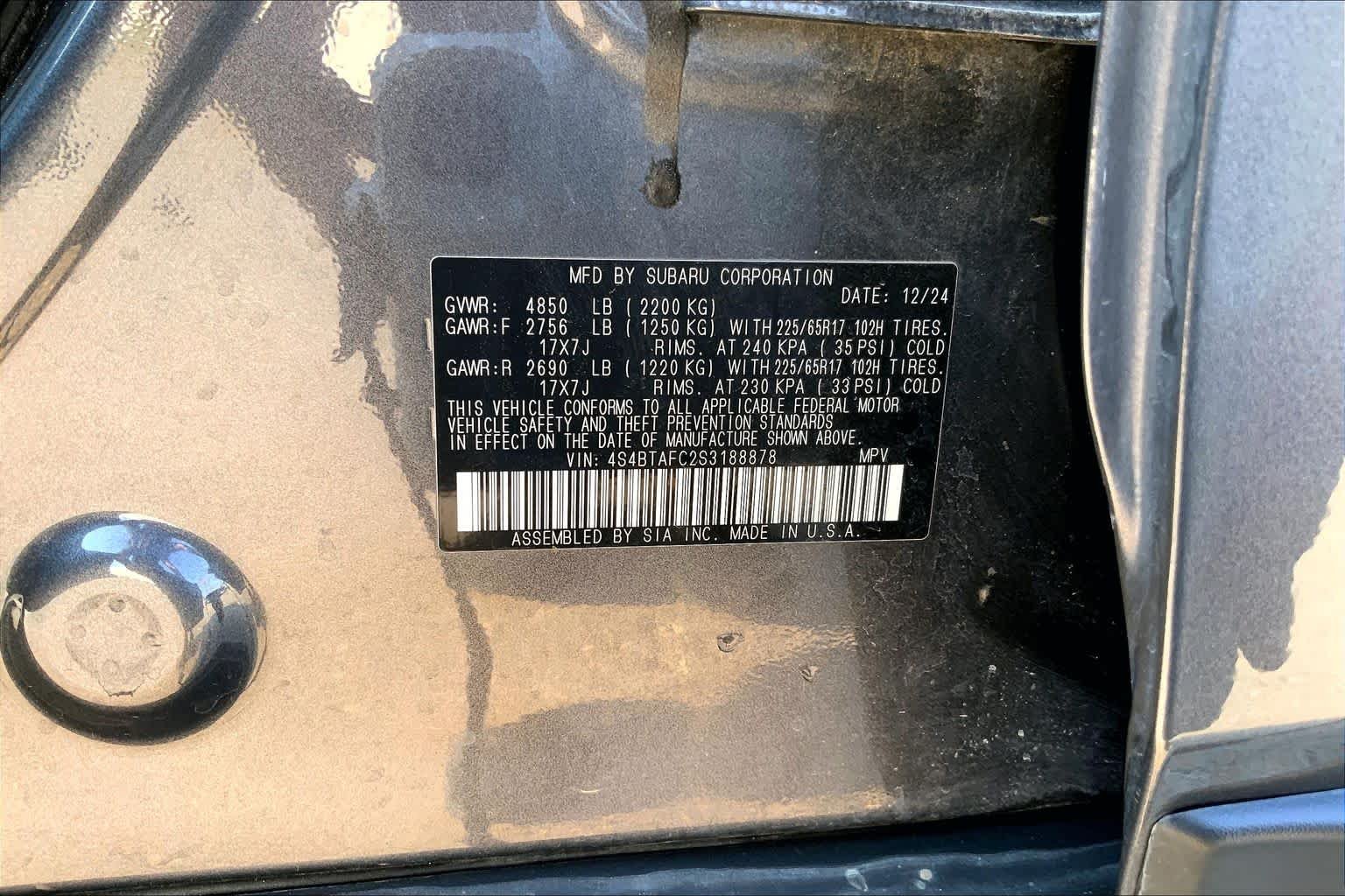 Used 2025 Magnetite Gray Metallic Subaru Premium image 37