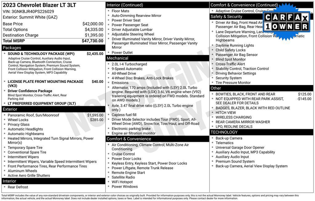 Used 2023 Summit White Chevrolet LT image 2