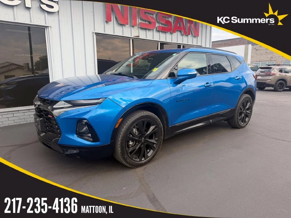 Used 2021 Bright Blue Metallic Chevrolet RS image 1