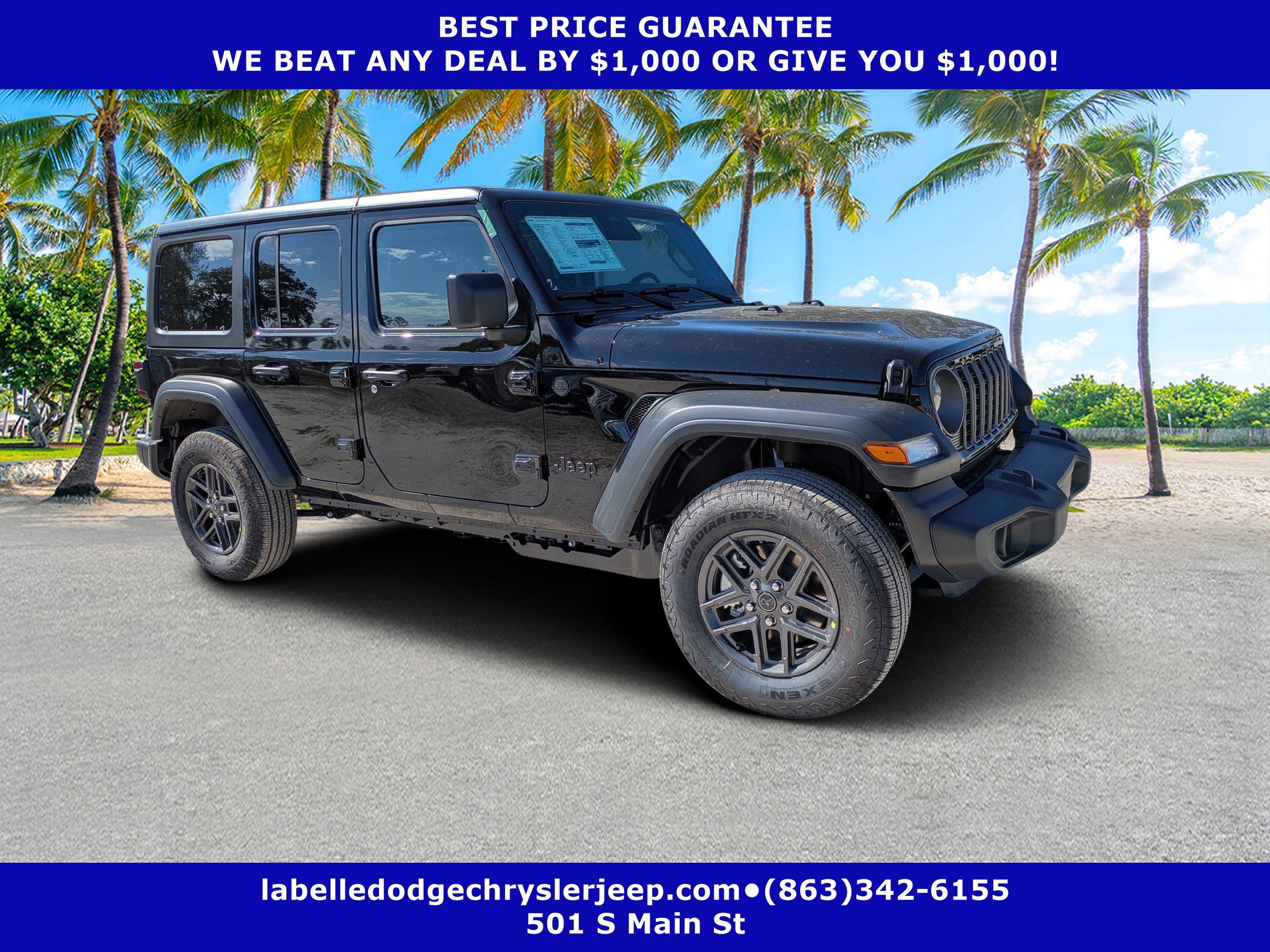 New 2026 Black Clear-Coat Exterior Paint Jeep Sport S image 1