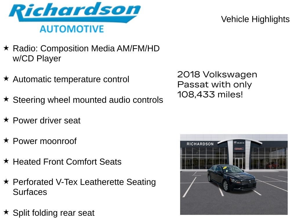 Used 2018 Black Volkswagen 2.0T SE image 11