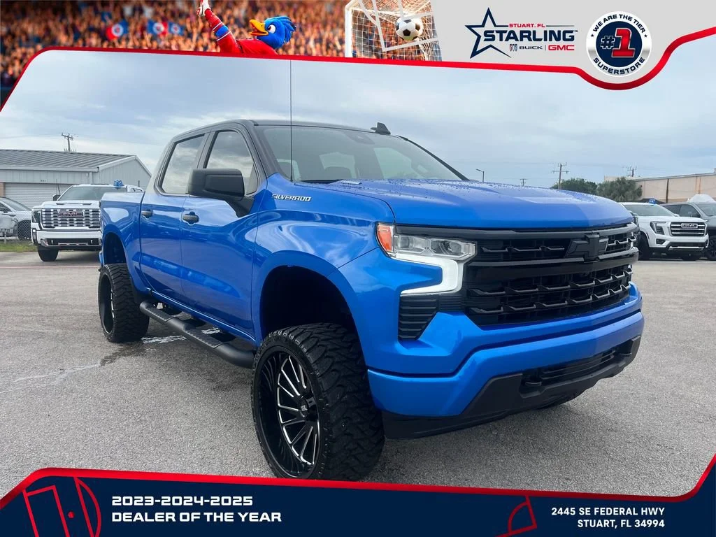 Used 2025 Riptide Blue Metallic Chevrolet Custom image 3