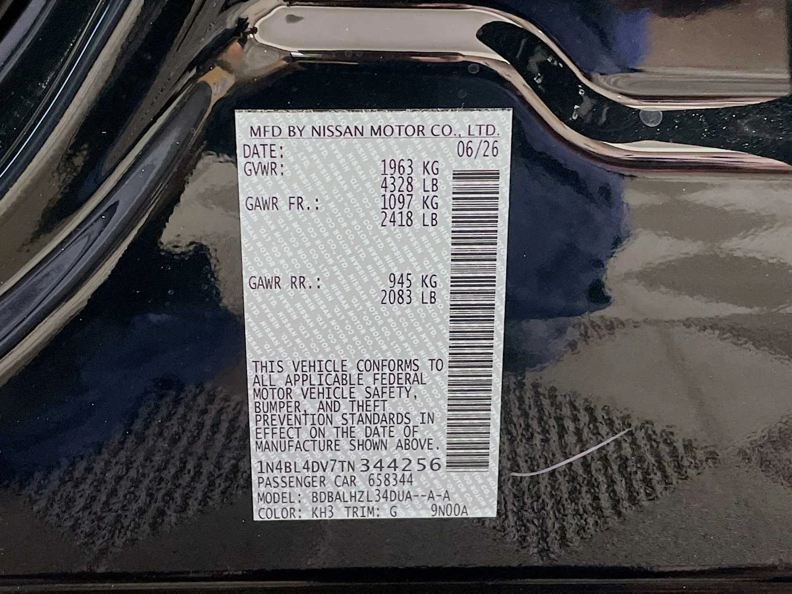 New 2026 Super Black Nissan SV image 6