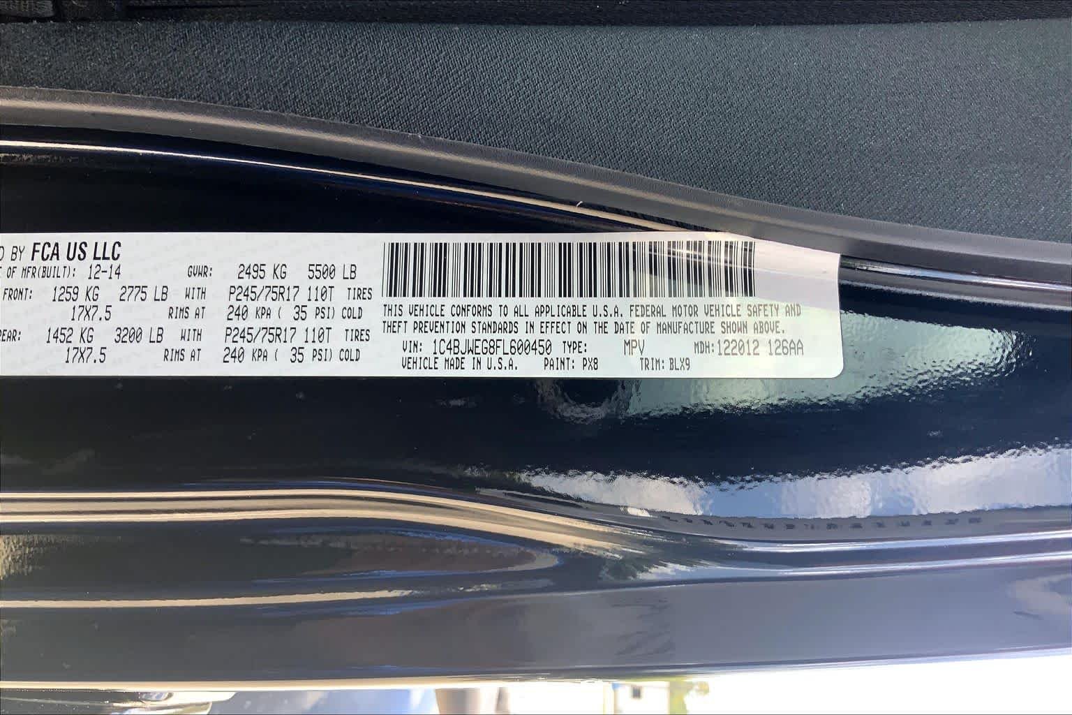 Used 2015 Black Clearcoat Jeep Wrangler X image 29