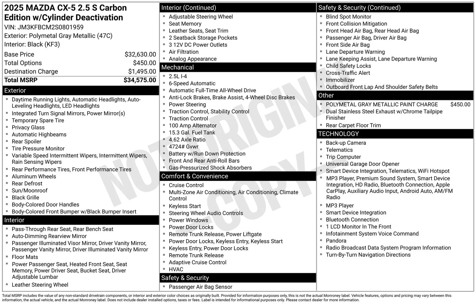 Certified Used 2025 Polymetal Gray Metallic Mazda 2.5 S Carbon Edition image 25