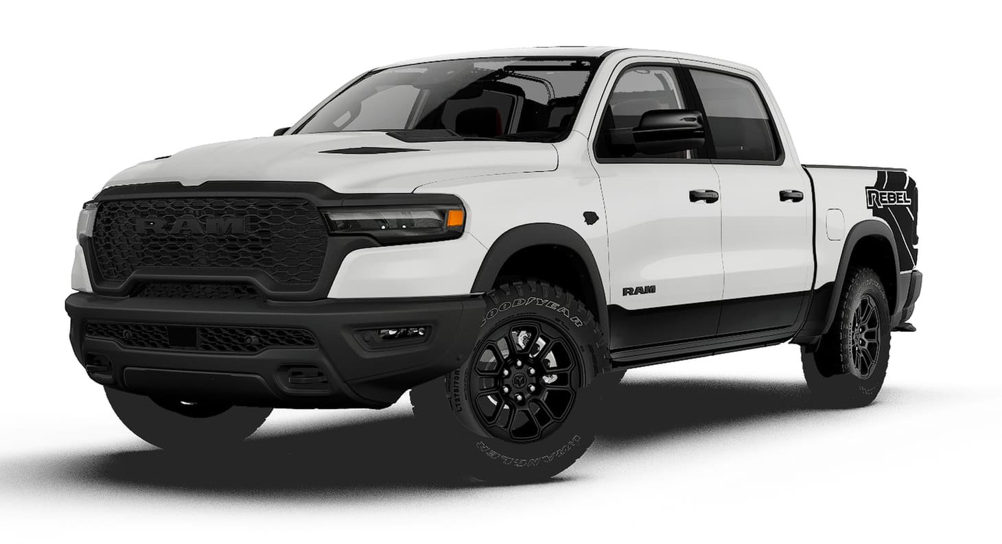 New 2027 Bright White Clear-Coat Exterior Paint RAM REBEL image 1