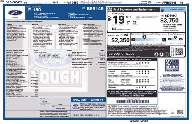 Used 2023 Red Ford Platinum image 44