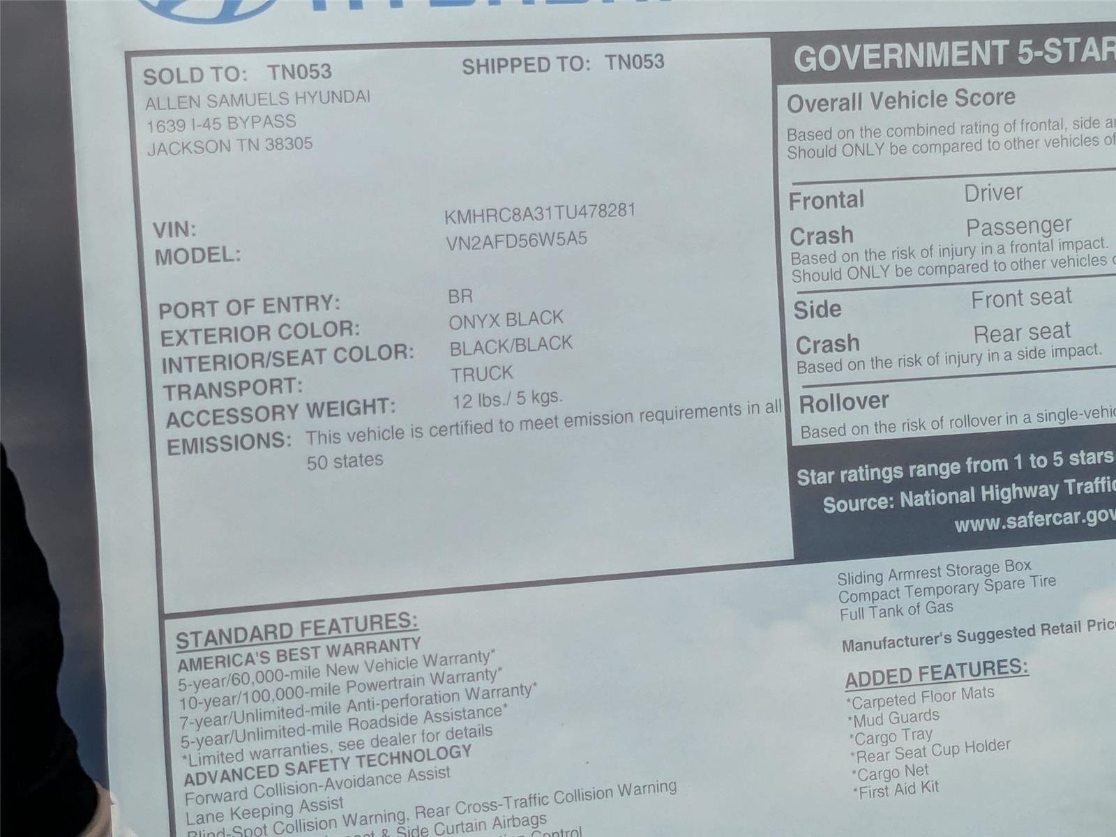 New 2026 Onyx Black Hyundai SEL image 21