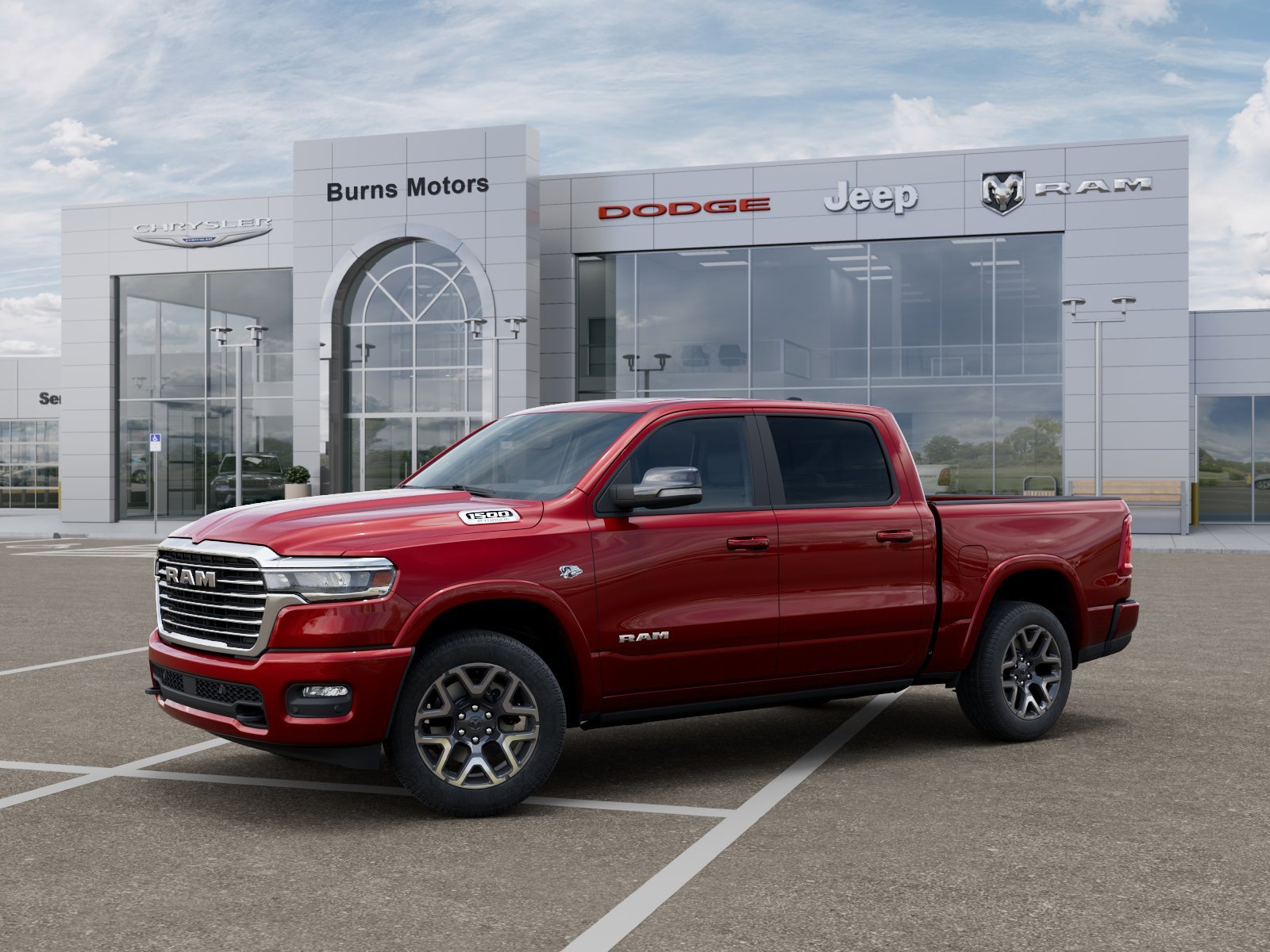 New 2026 Molten Red Pearl-Coat Exterior Paint RAM Laramie Southwest Edition image 28