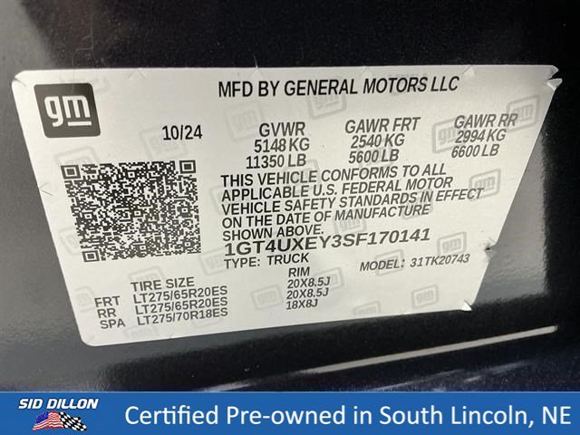 Used 2025 Titanium Rush Metallic GMC Denali Ultimate image 14