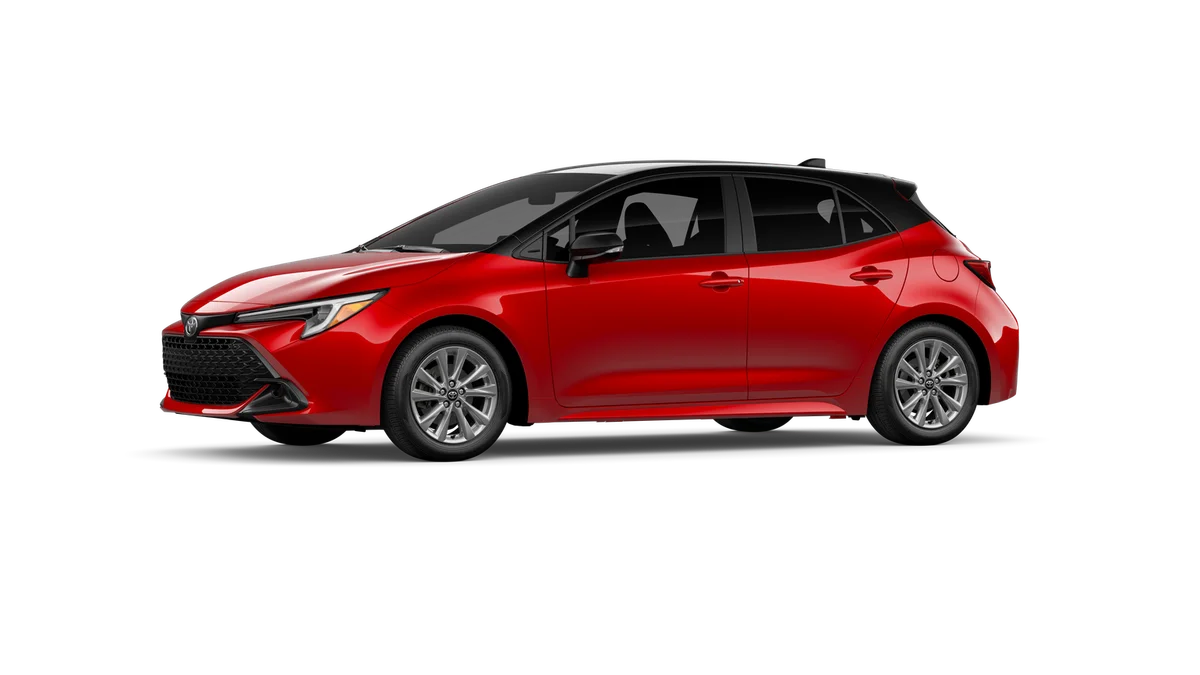 New 2027 Finish Line Red with Black roof Toyota SE image 3